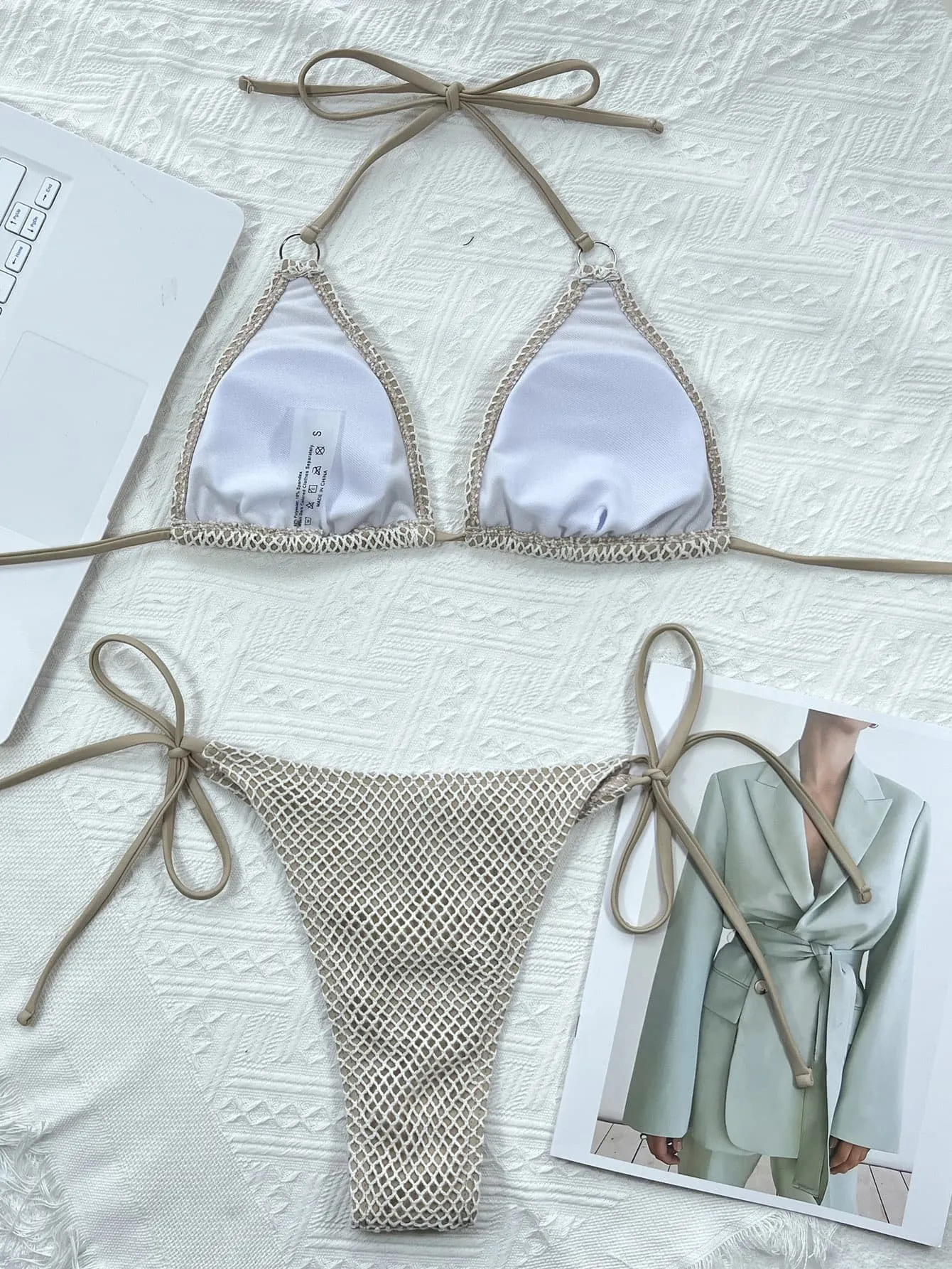 Neckholder-Bikini-Set mit Binderücken