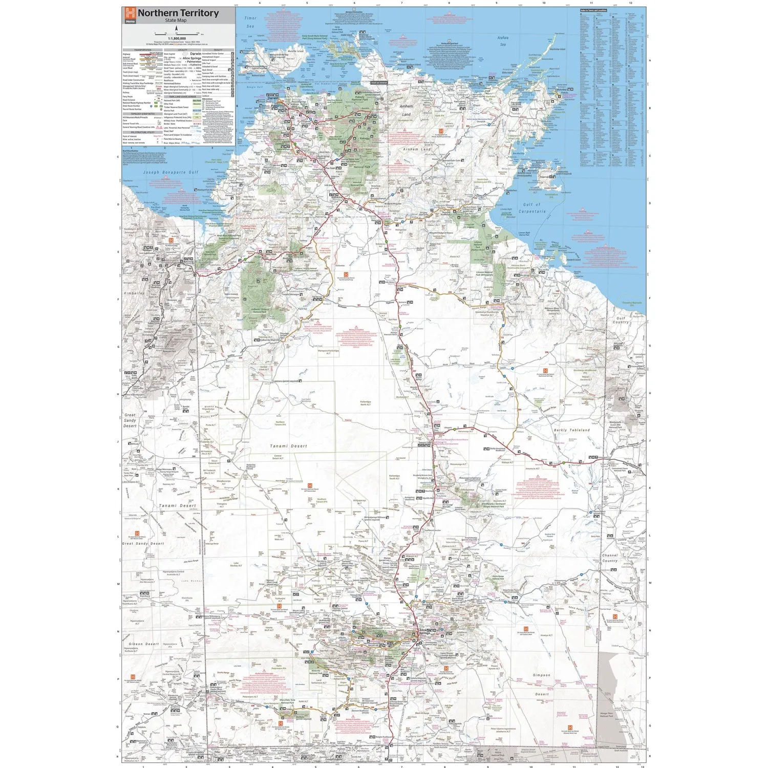 Northern Territory State Map - 12th Edition