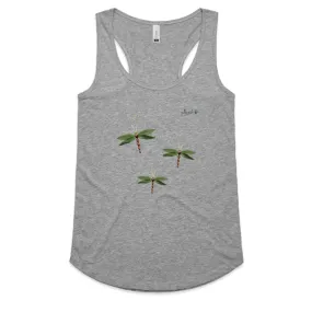 Olive Dragonflies Racerback Singlet