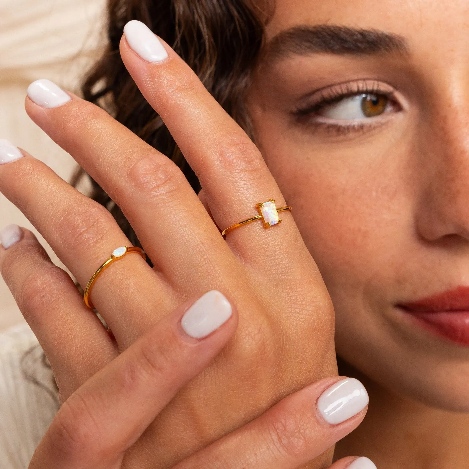 Opal Emerald Ring