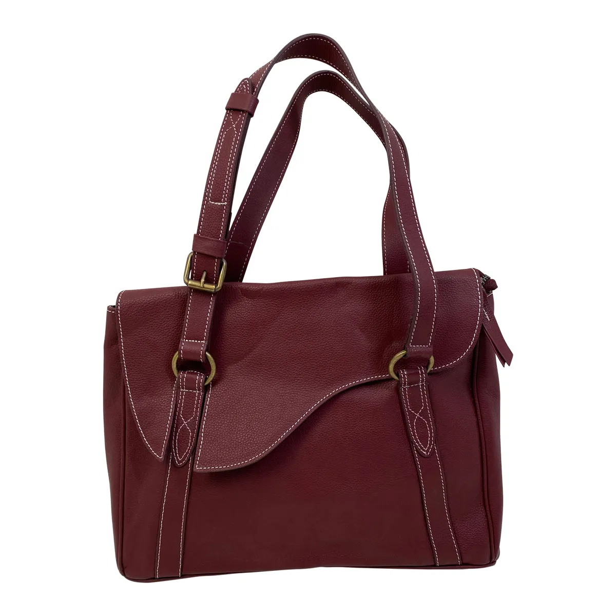 Oughton 'Paddock Lux' Shoulder Bag in Vintage Bordeaux