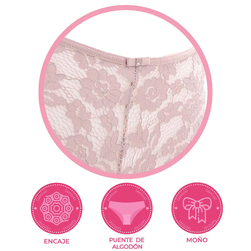 Pantie coordinable con detalles de encaje 74231 Lady Carnival