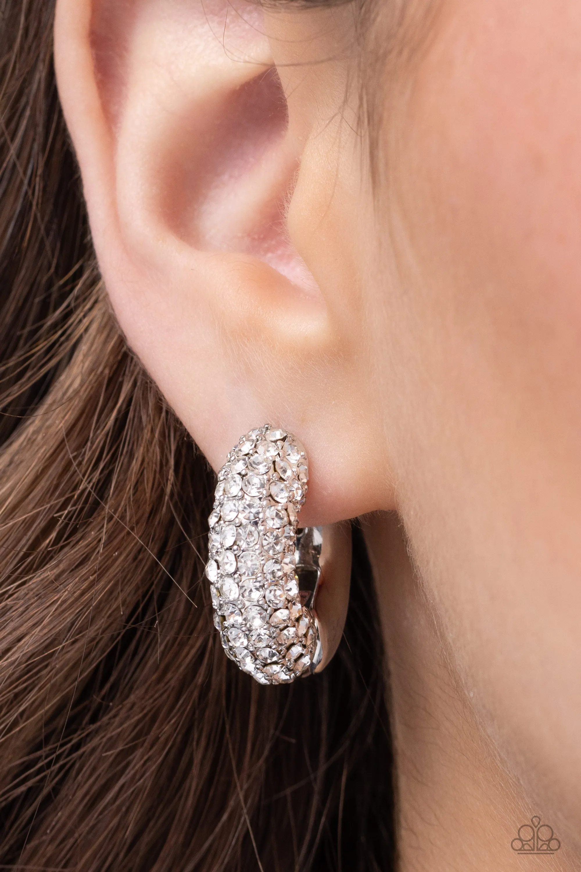 Paparazzi Combustible Confidence White Post Earrings