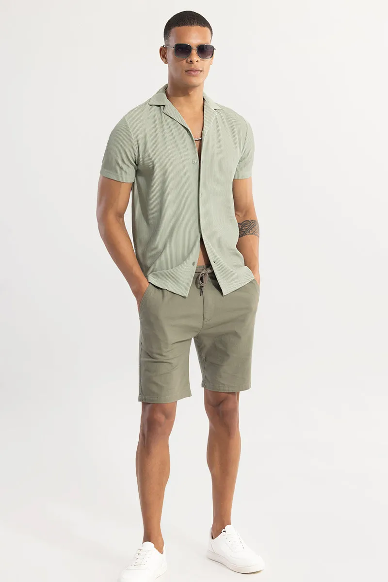 Parallel Rib Green Shirt