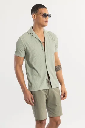 Parallel Rib Green Shirt