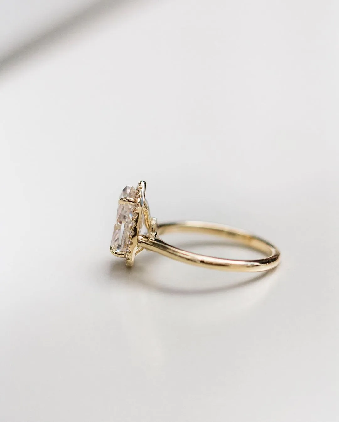 Pear Shaped Diamond Engagement Ring