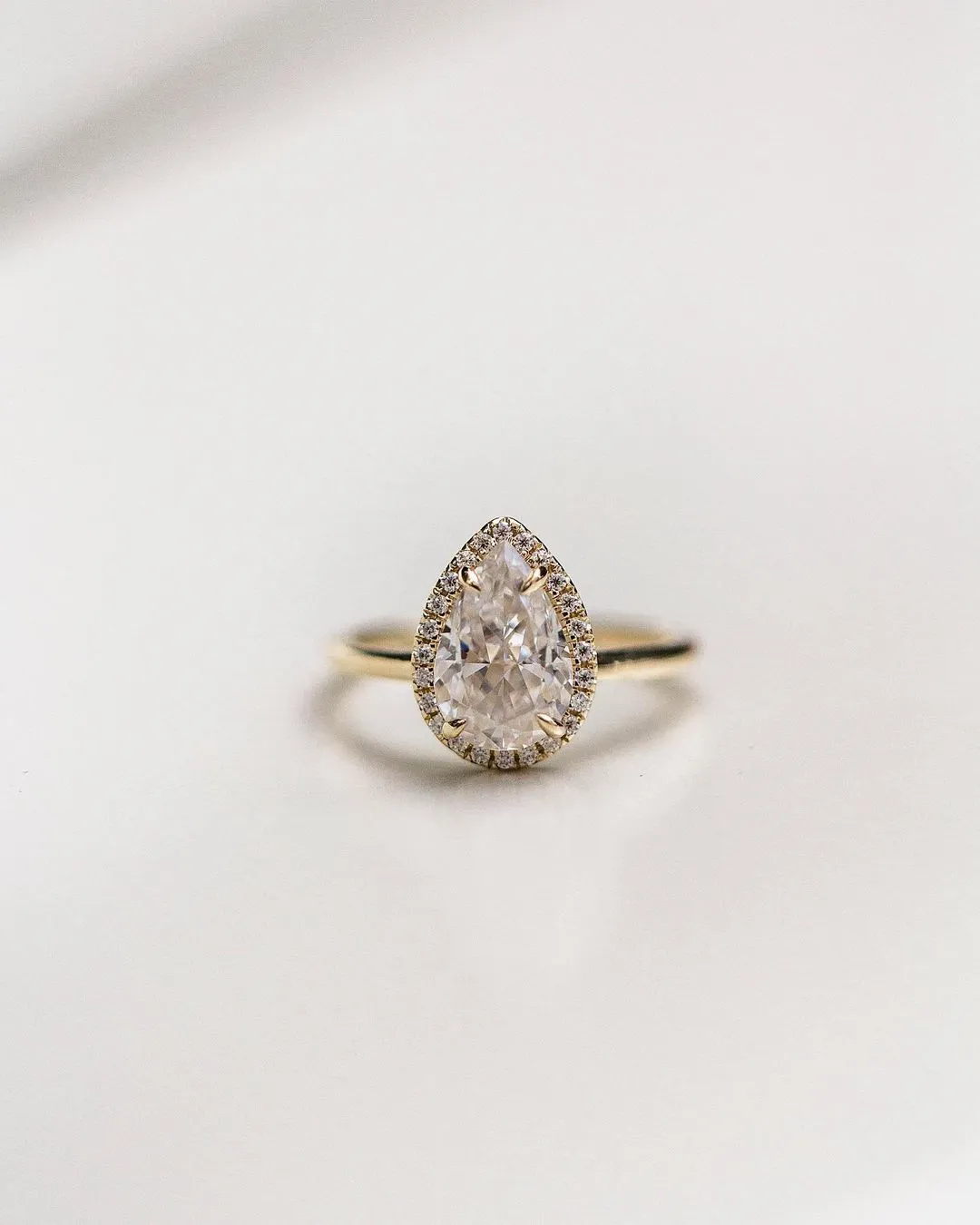 Pear Shaped Diamond Engagement Ring