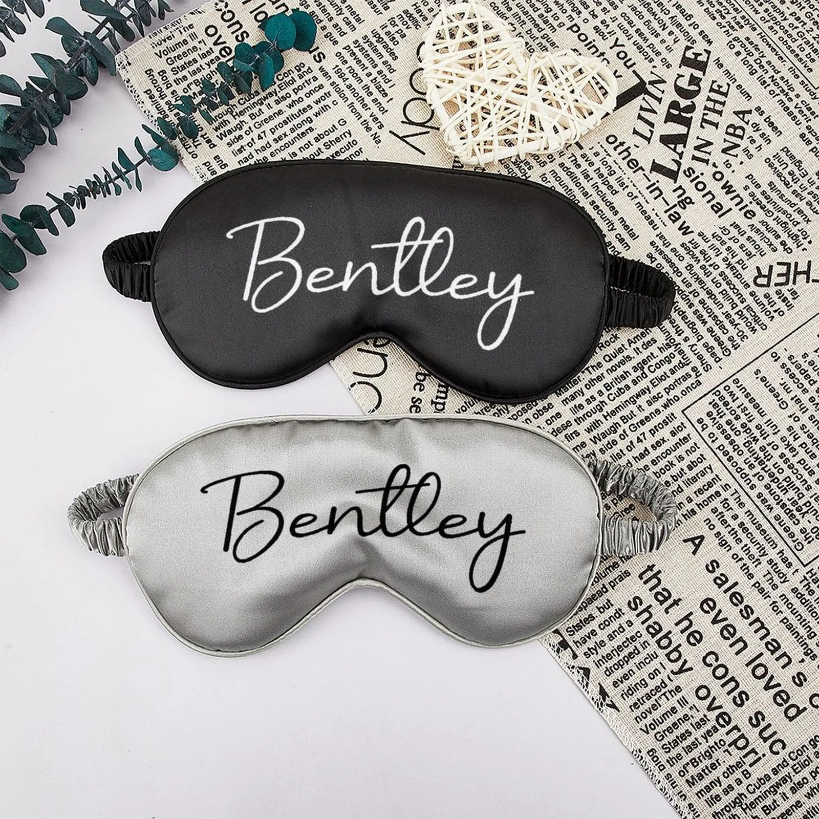 Personalised Name Eye Mask for Bridal Party Wedding Sleeping/Bride/Bridesmaid Eye Mask