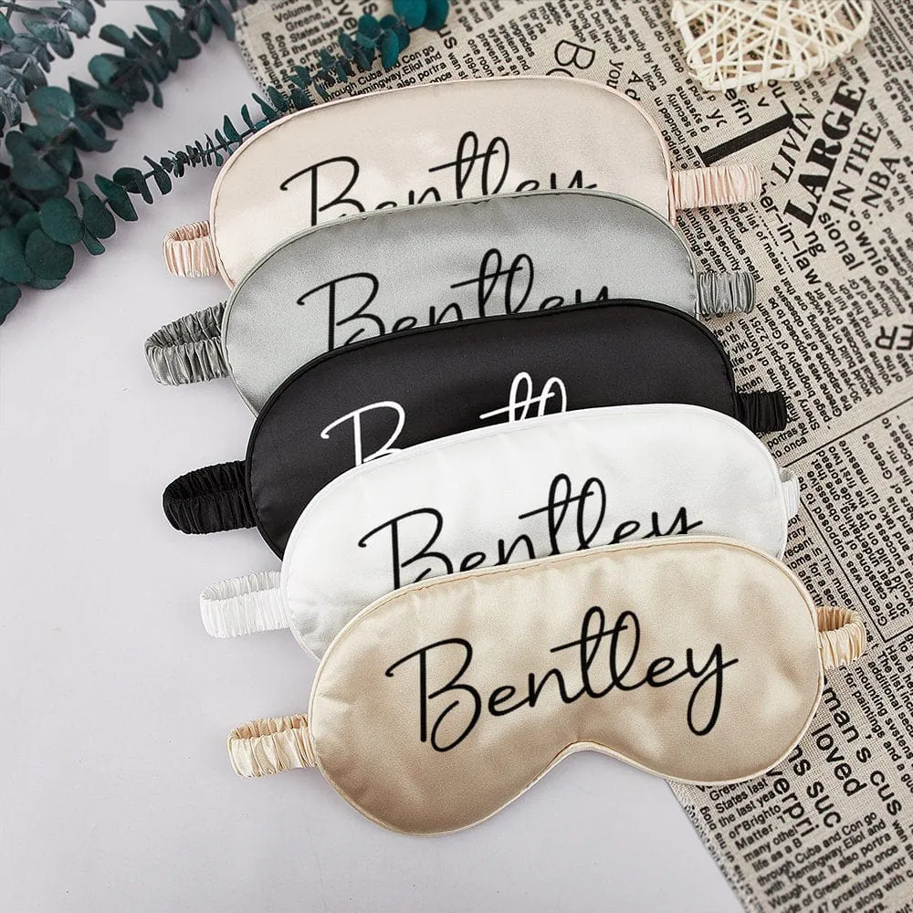 Personalised Name Eye Mask for Bridal Party Wedding Sleeping/Bride/Bridesmaid Eye Mask