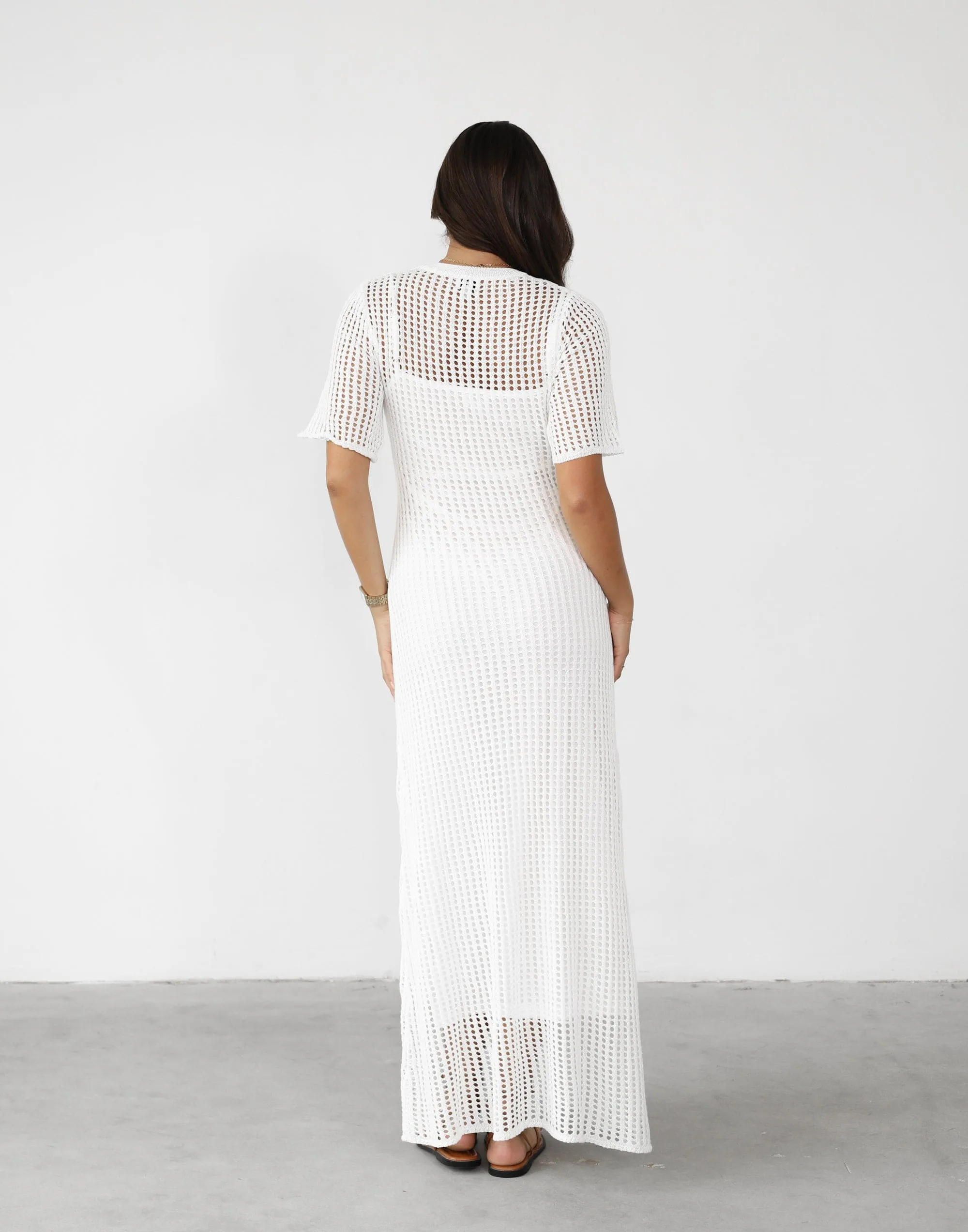 Phoemela Maxi Dress (White)