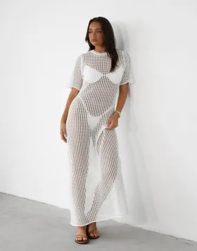 Phoemela Maxi Dress (White)