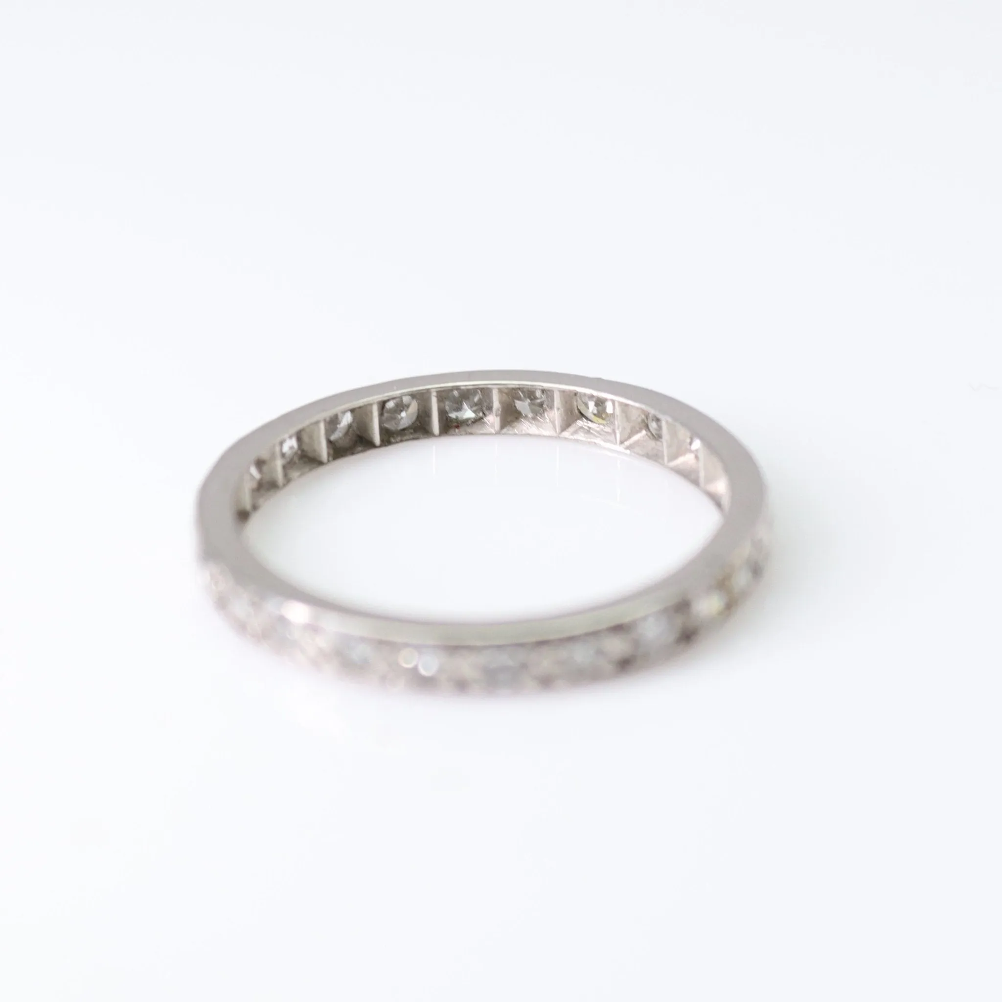 Platinum Diamond Vintage Eternity Ring