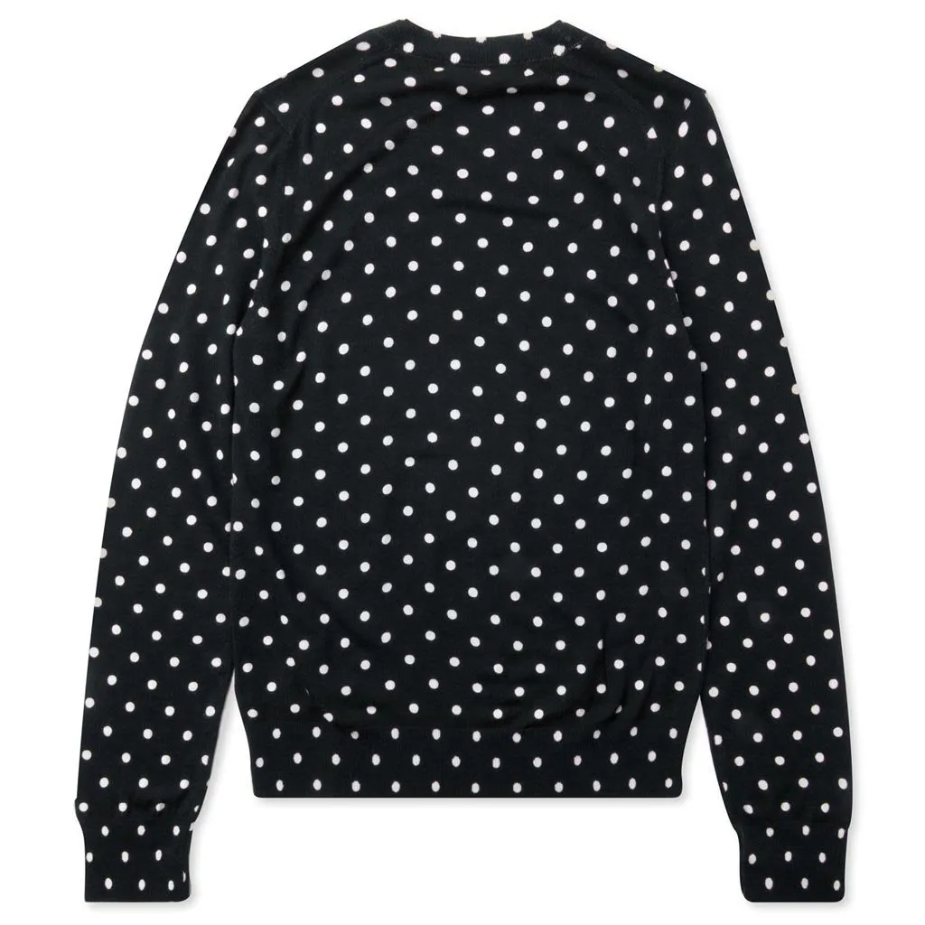 Polka Dot Sweater - Black