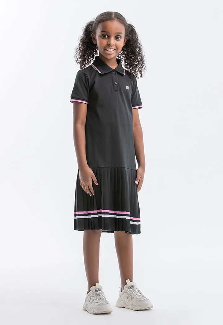 Powerpuff Girls Collared Pleated Hem Dress