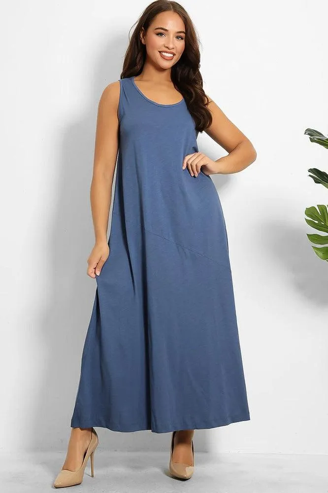 Pure Cotton Sleeveless Maxi Summer Dress