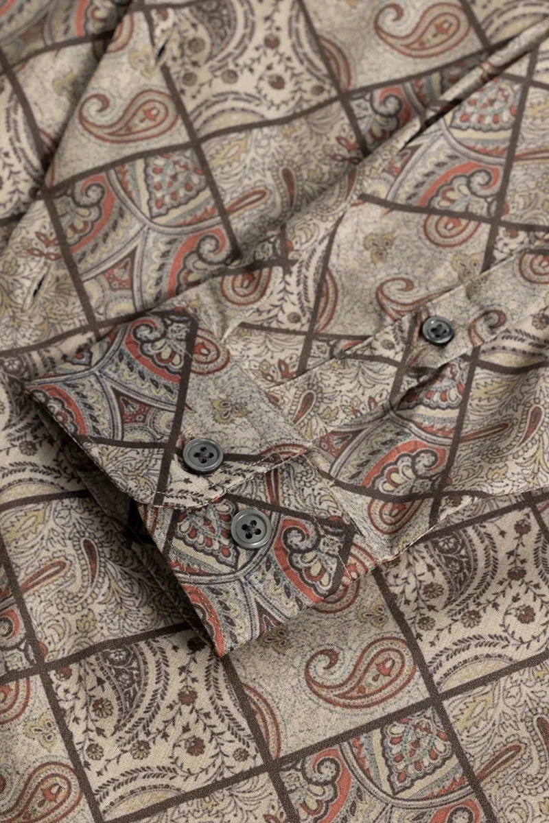 Quad Paisley Brown Shirt