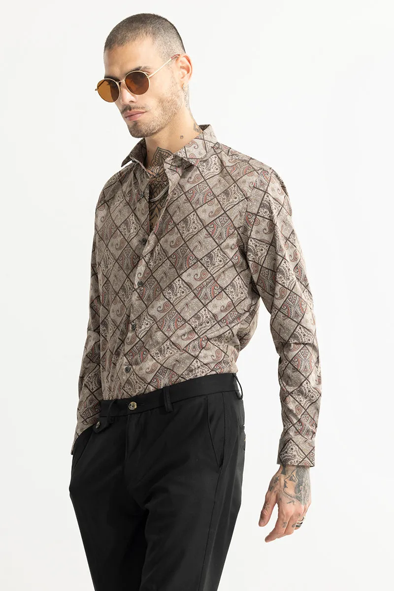 Quad Paisley Brown Shirt