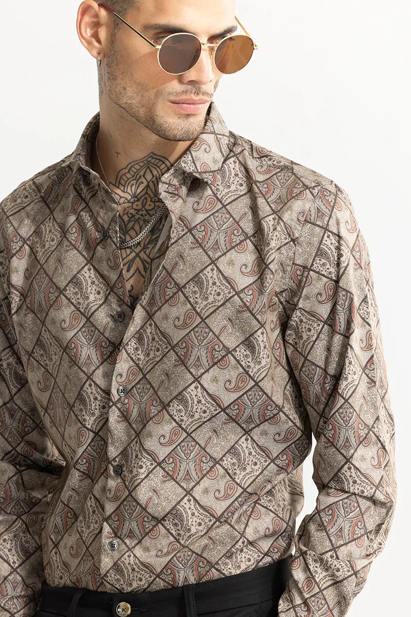 Quad Paisley Brown Shirt