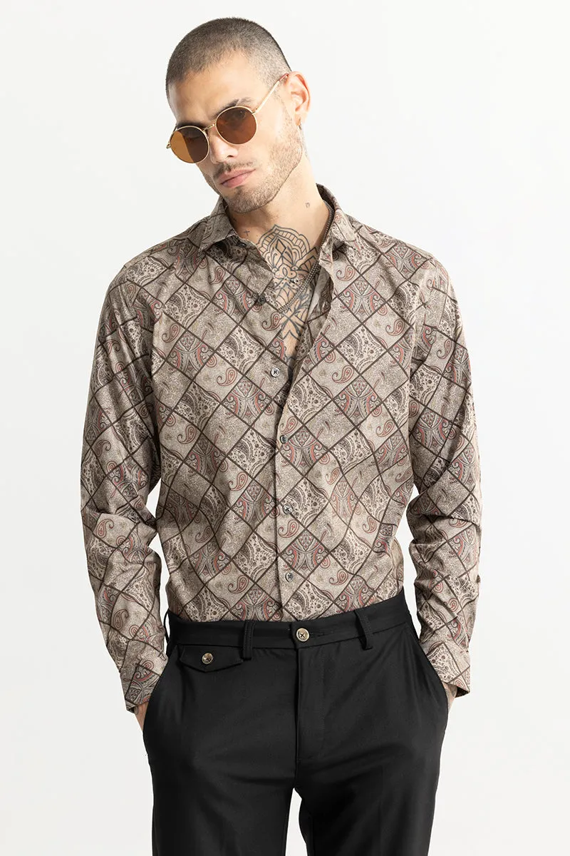 Quad Paisley Brown Shirt