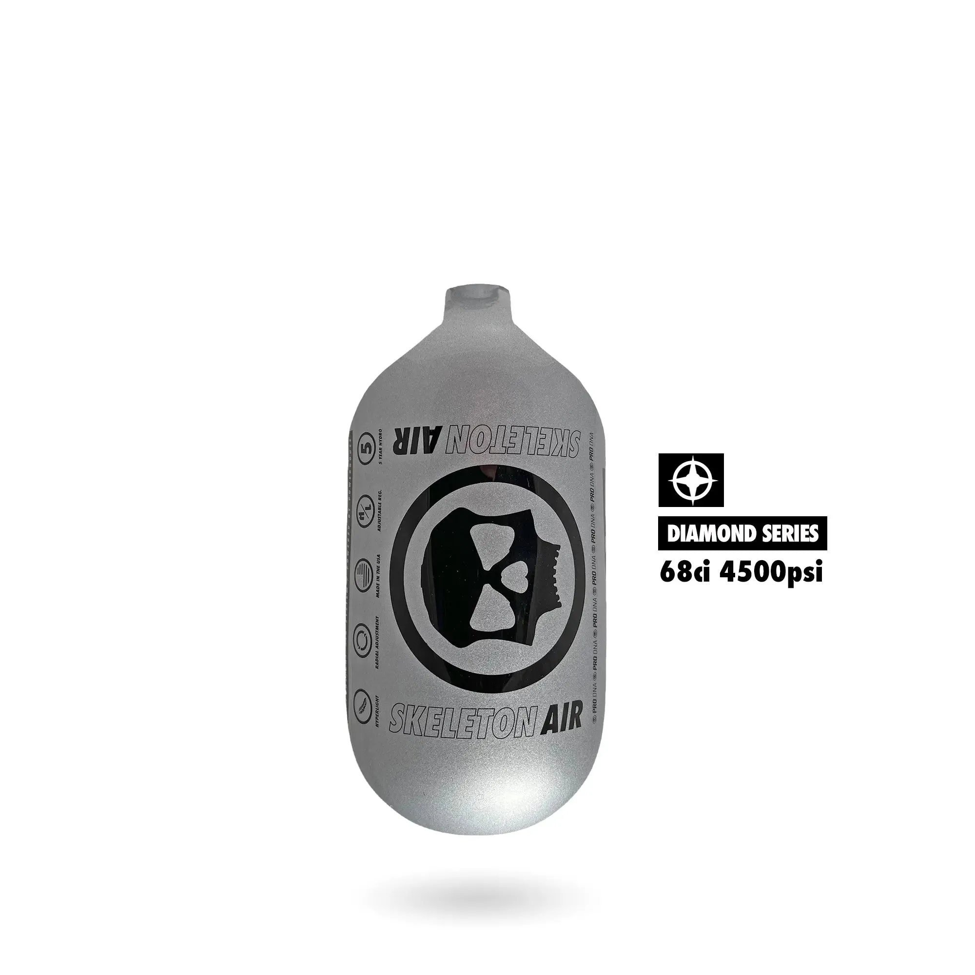 "DIAMOND SERIES" SKELETON AIR HYPERLIGHT AIR TANK 68CI (BOTTLE ONLY)