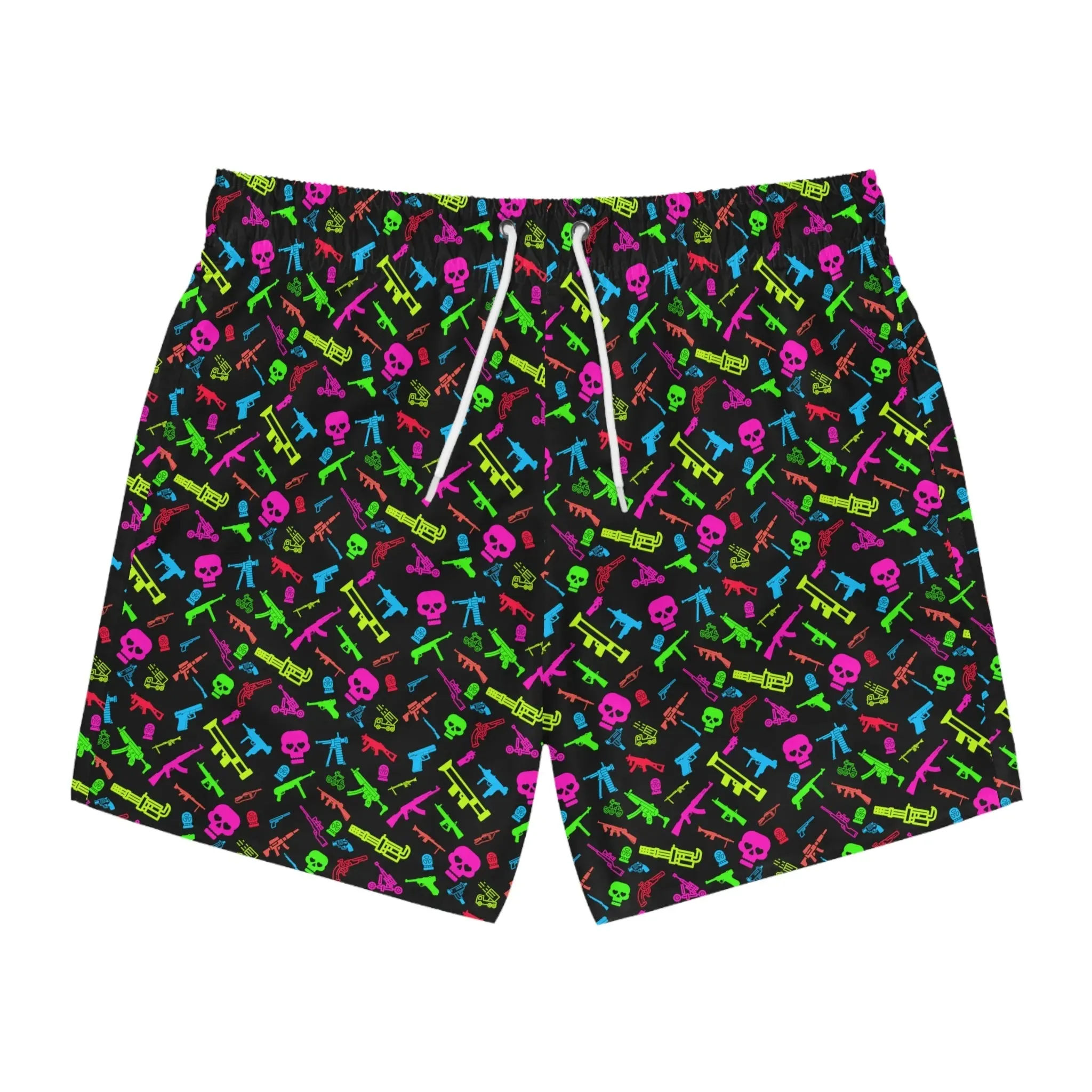 "Gun Show on the Beach" Swim Trunks