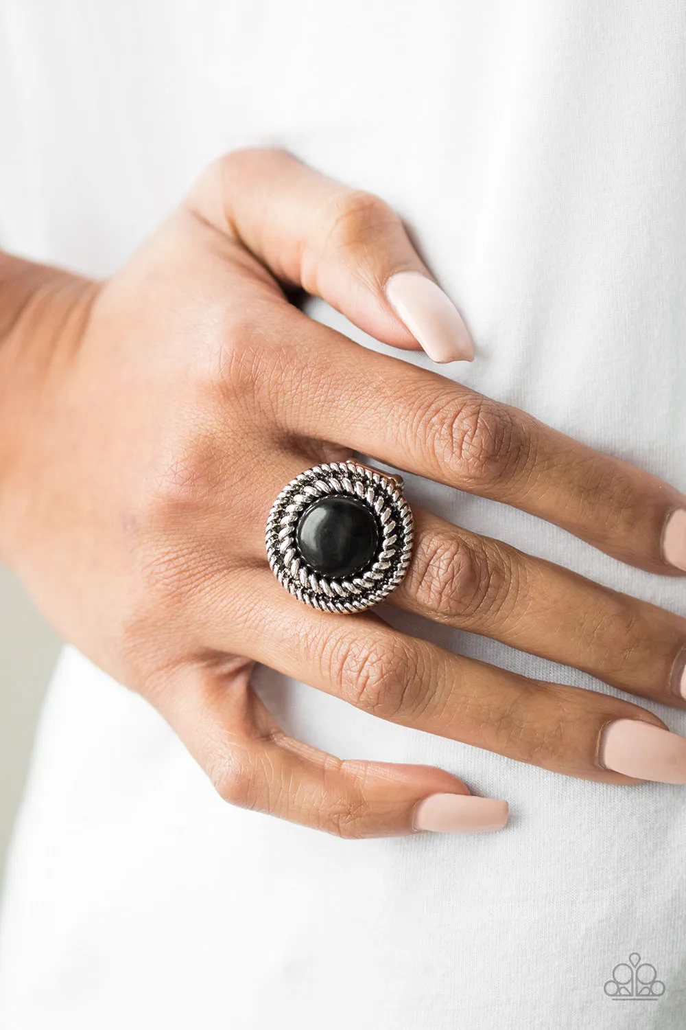 Rare Minerals - Black Paparazzi Ring