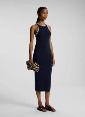 Raye Contrast Trim Knit Midi Dress