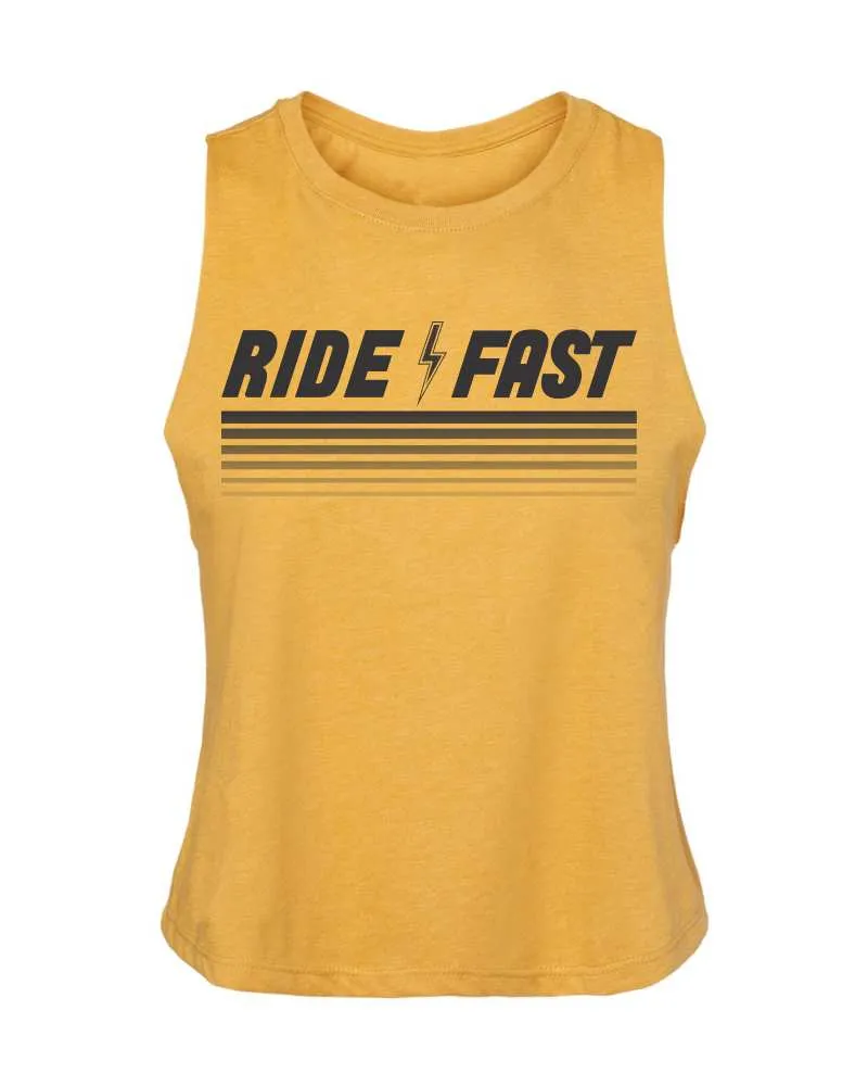 Ride Fast Cropped Tank