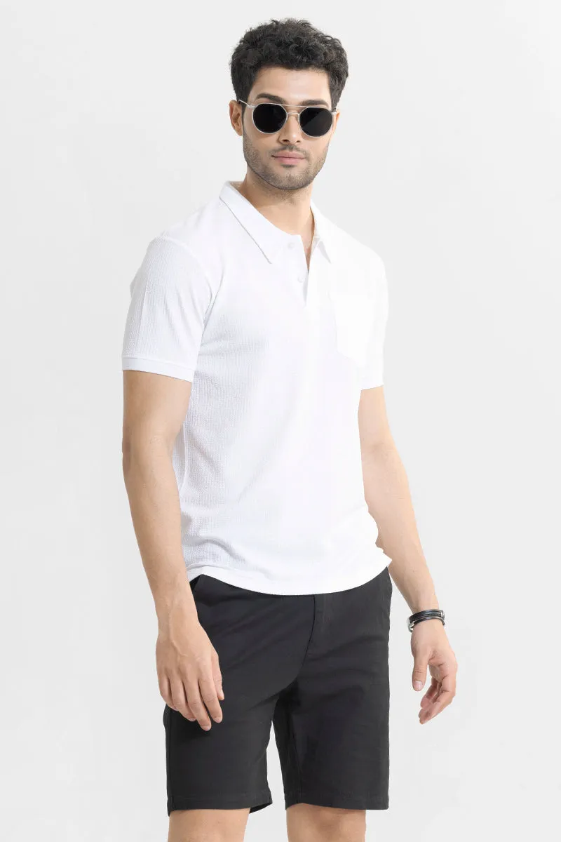 Roller White Polo T-Shirt