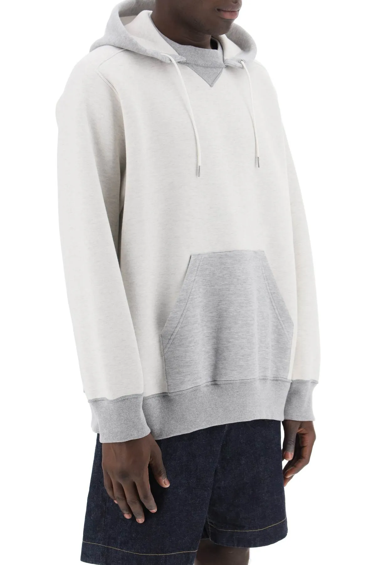 SACAI hooded sweatshirt with reverse