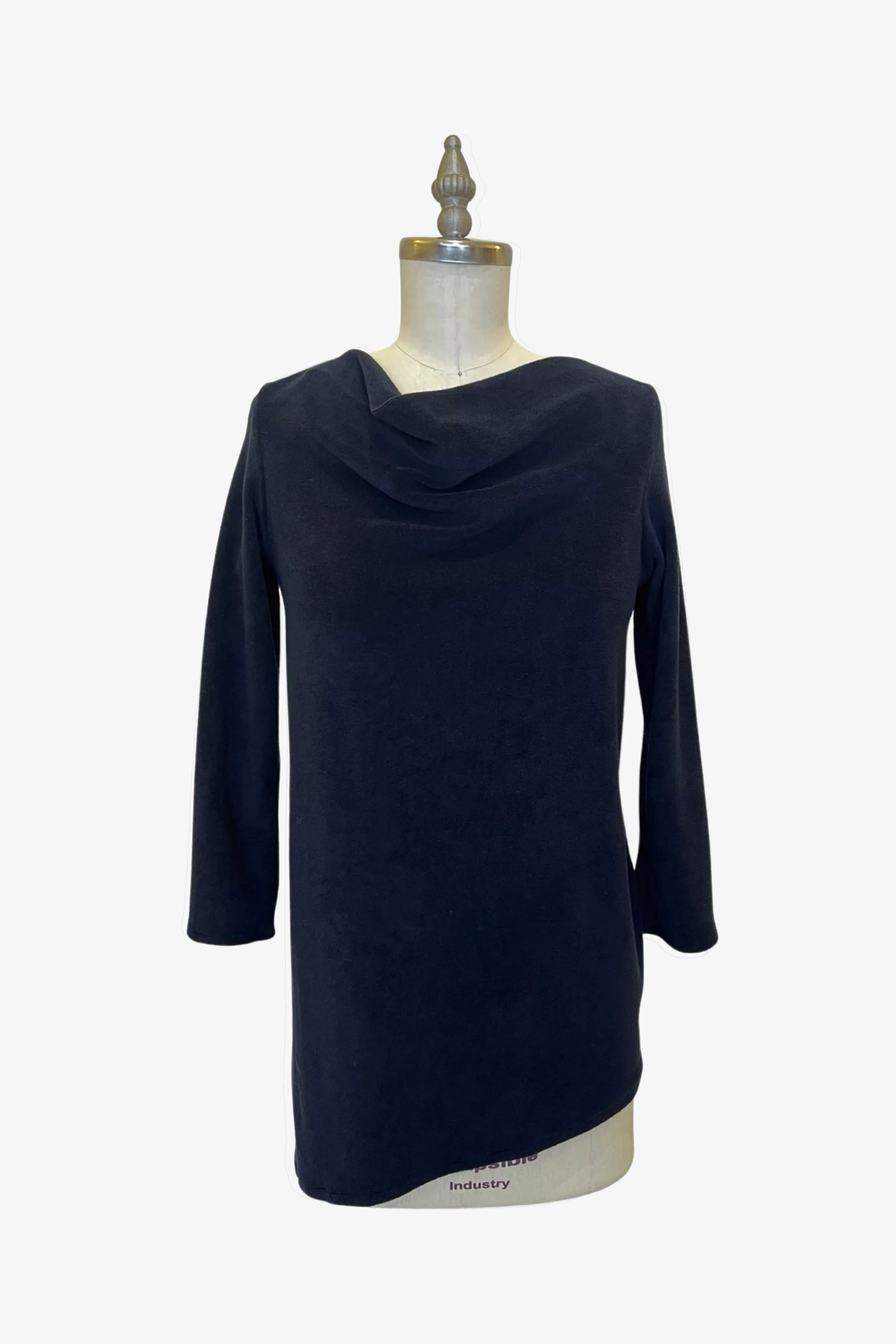 SALE 3/4 Sleeve Trapezoid Tunic | Midnight Terry