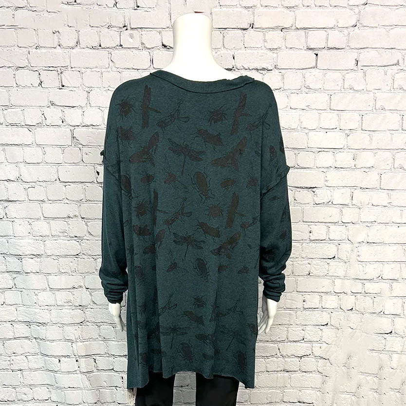 SALE! Lana Top in Jade-Bugs by Paper Temples