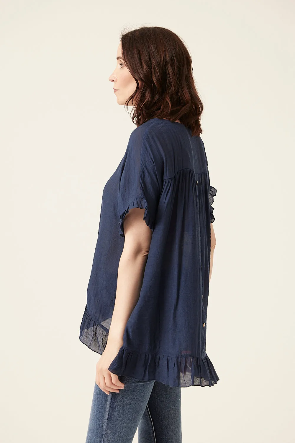 Saloos Frilled Hem & Sleeves Top