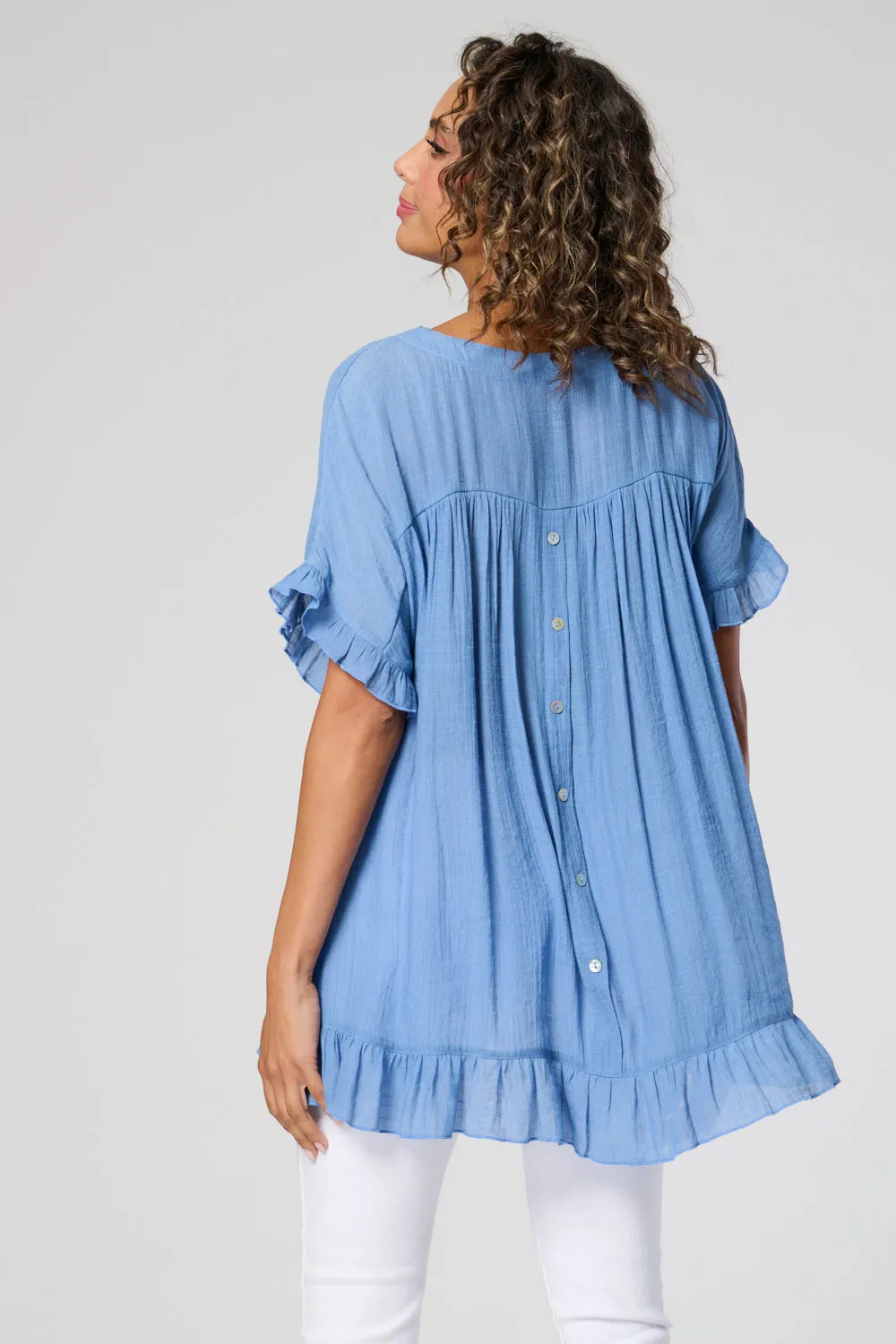 Saloos Frilled Hem & Sleeves Top