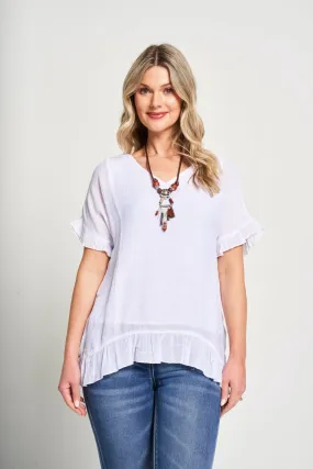 Saloos Frilled Hem & Sleeves Top