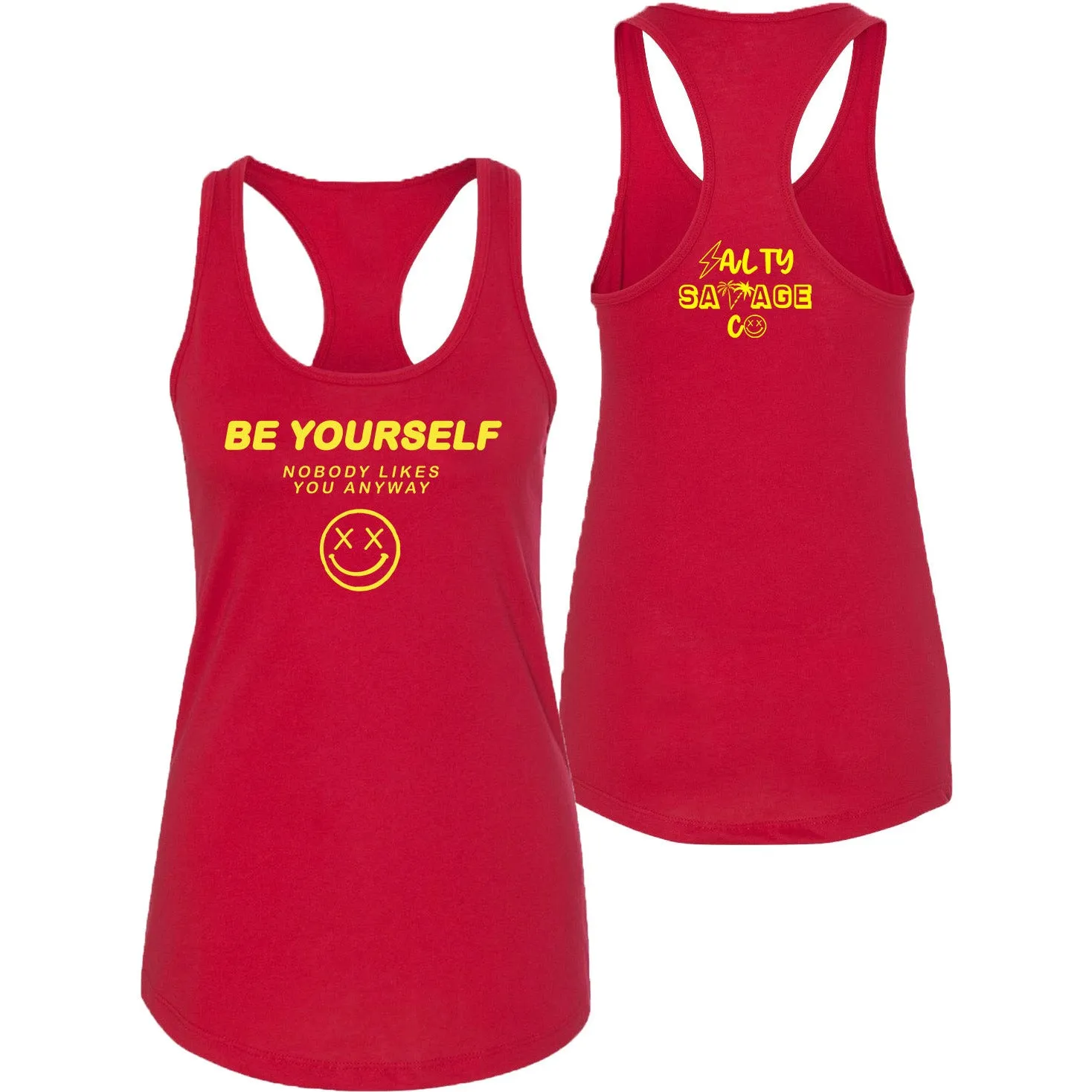 Salty Savage Ladies "Be Yourself" Racerback Tank