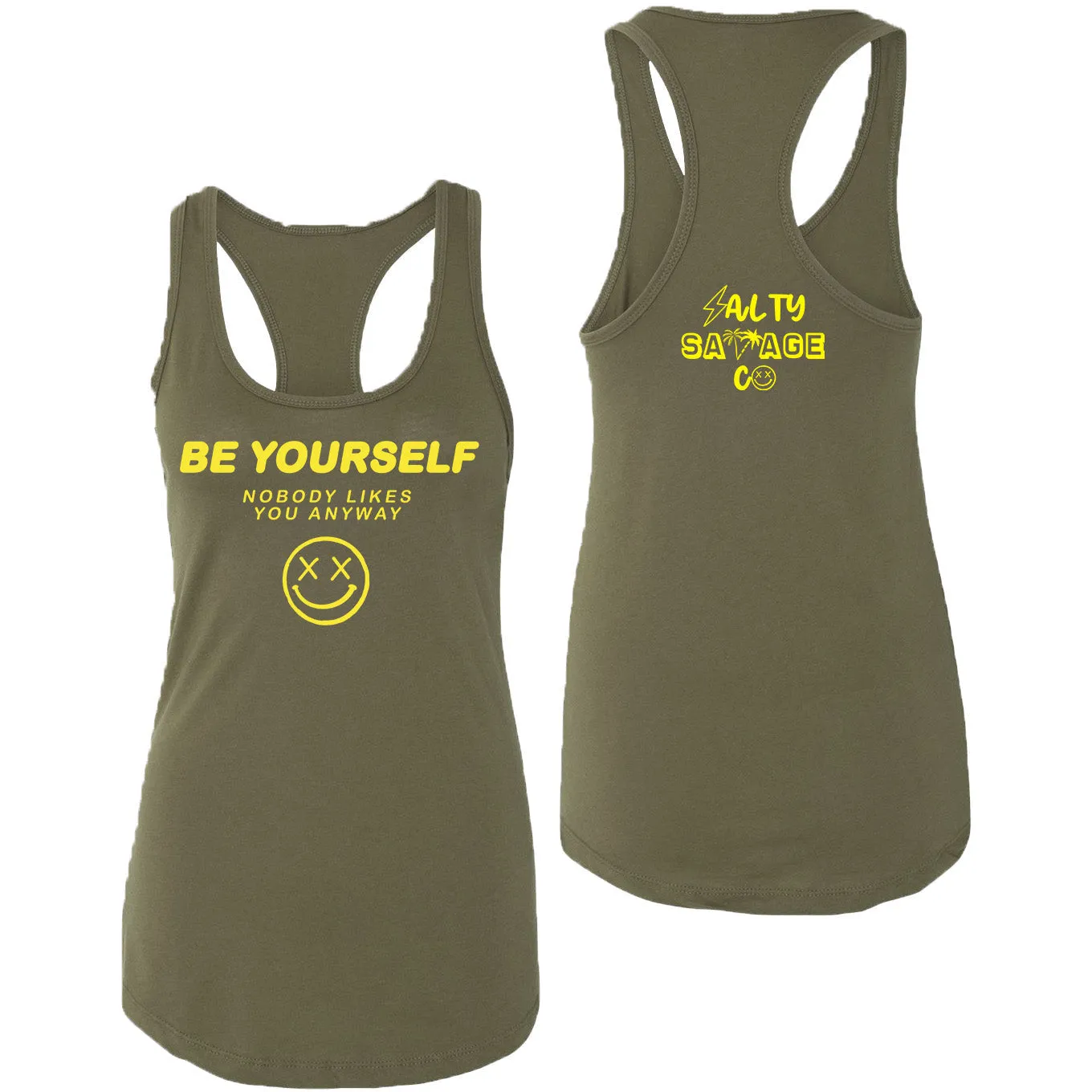 Salty Savage Ladies "Be Yourself" Racerback Tank