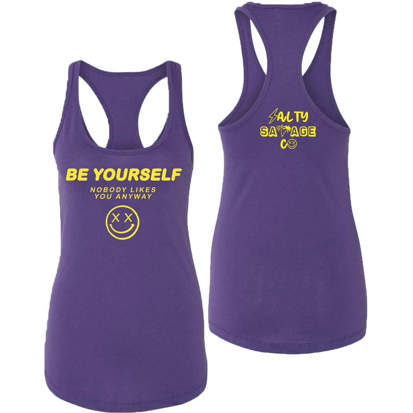 Salty Savage Ladies "Be Yourself" Racerback Tank