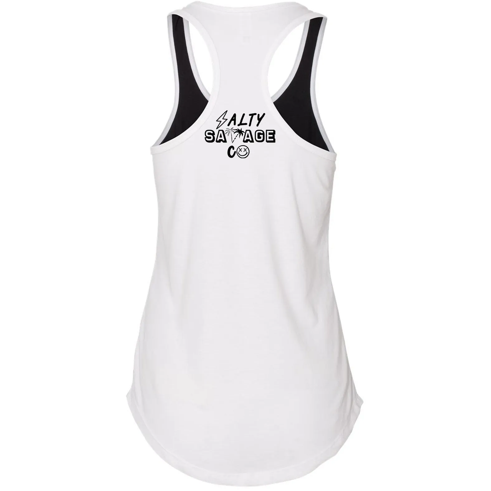 Salty Savage Ladies "CHOOSING VIOLENCE TODAY" Two Tone Racerback Tank