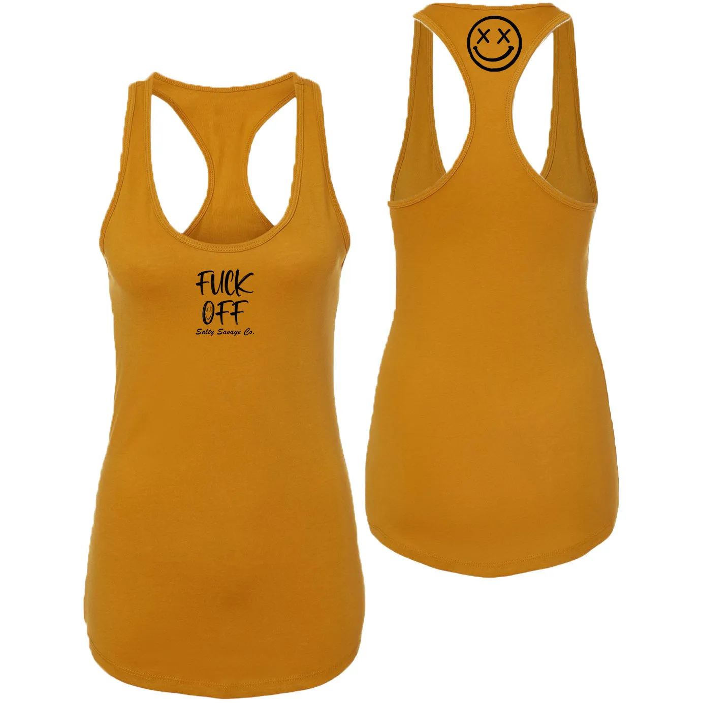 Salty Savage Ladies "Fuck Off" Racerback Tank | Micro