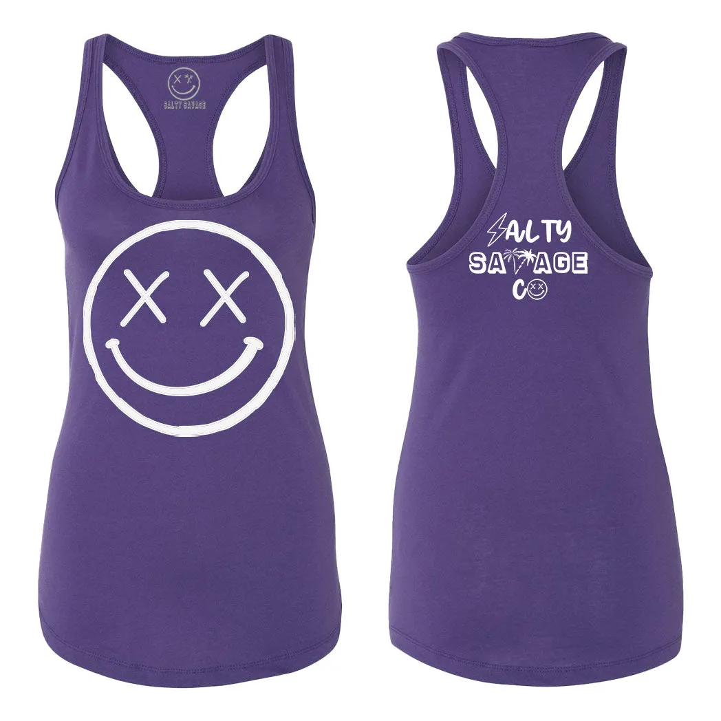 Salty Savage Ladies "OG Smile" Racerback Tank