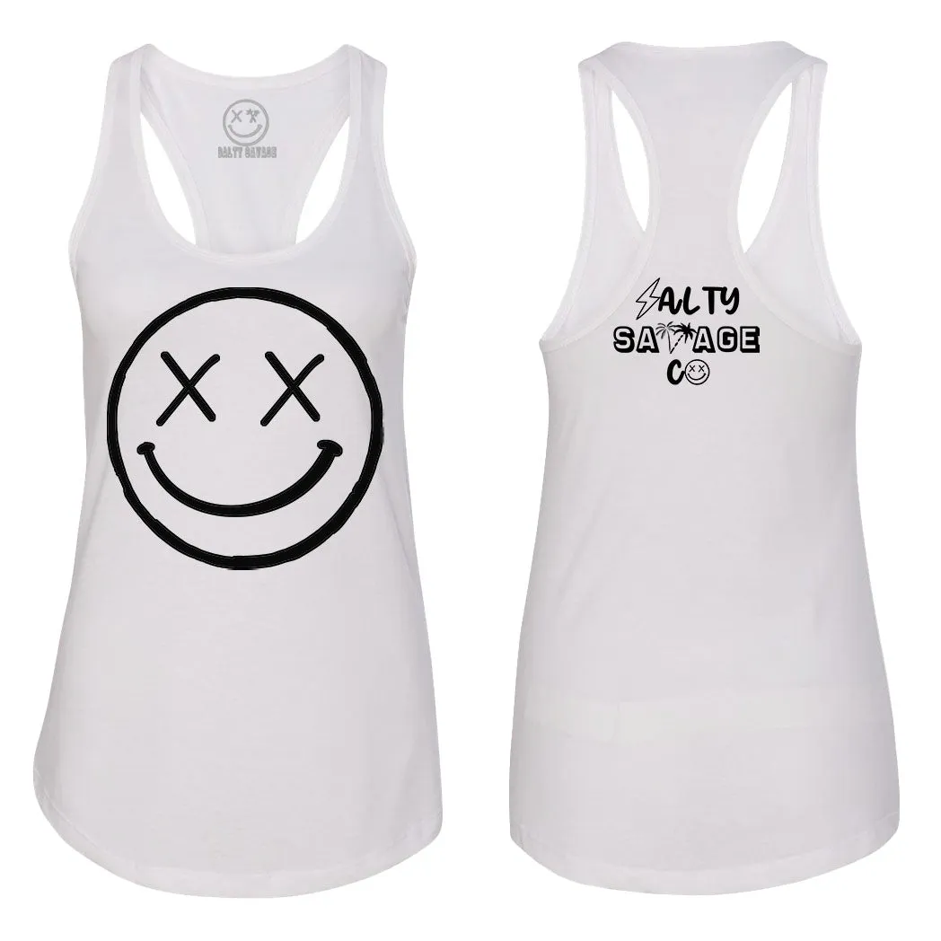 Salty Savage Ladies "OG Smile" Racerback Tank