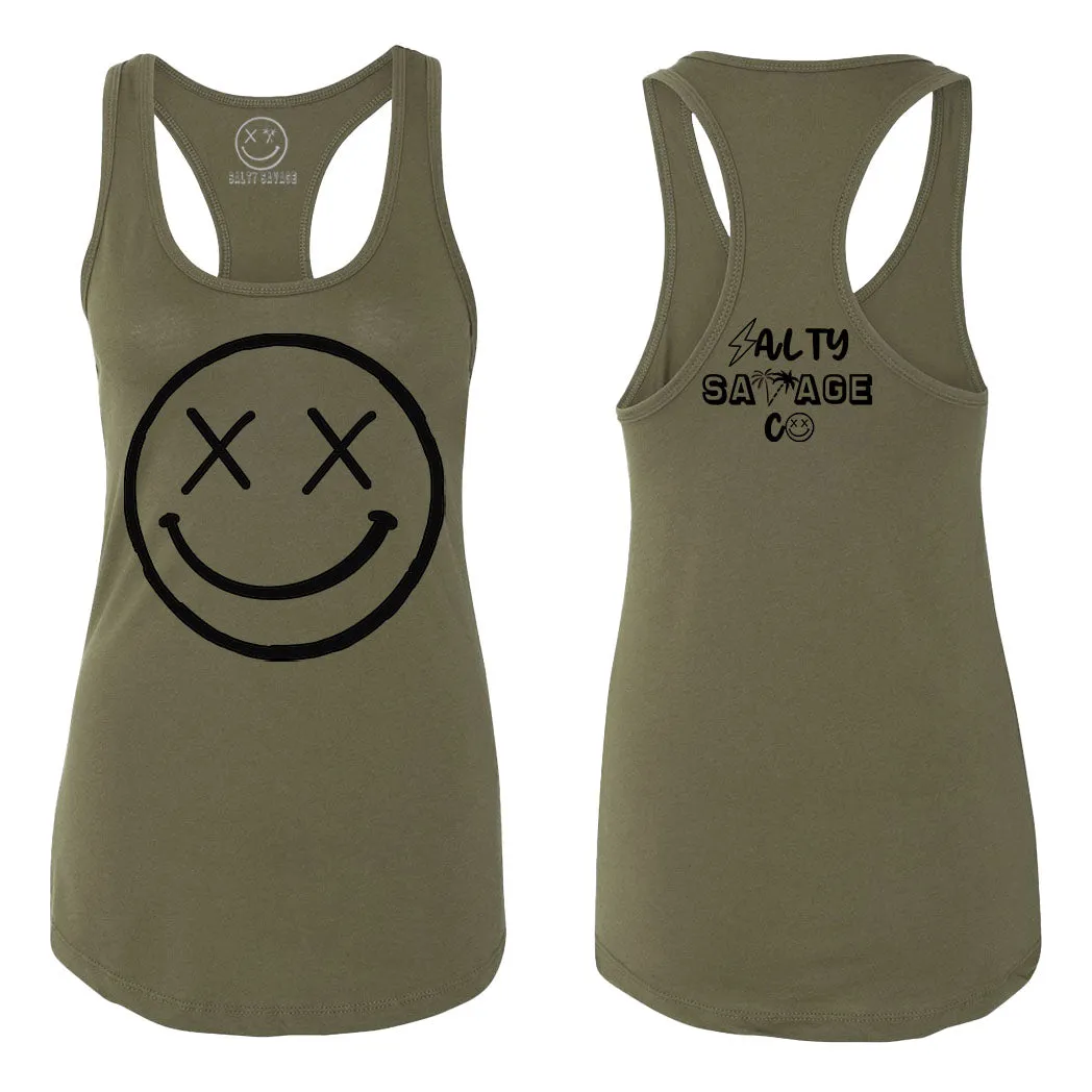 Salty Savage Ladies "OG Smile" Racerback Tank