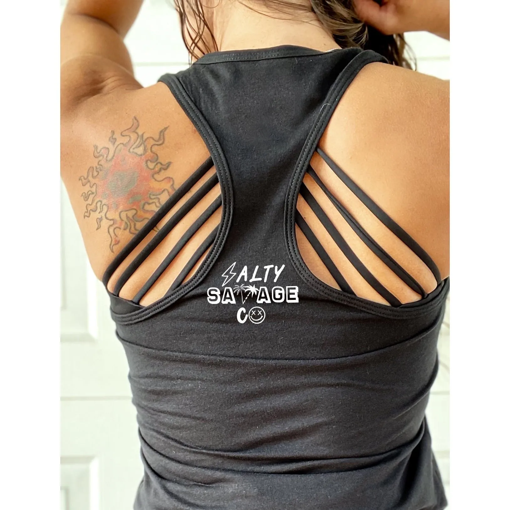 Salty Savage Ladies "OG Smile" Racerback Tank