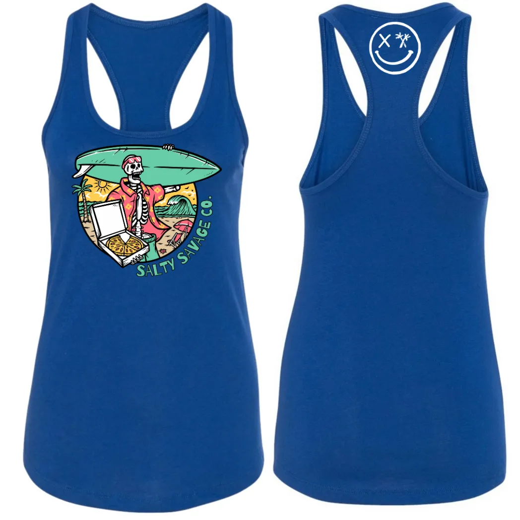 Salty Savage Ladies "Pizza Party" Racerback Tank