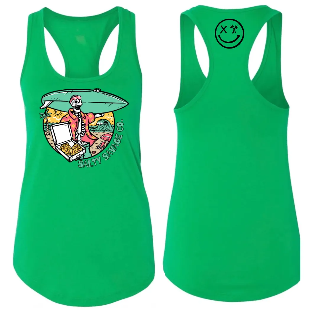 Salty Savage Ladies "Pizza Party" Racerback Tank