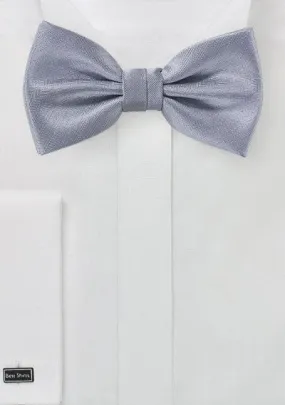 Silver Herringbone Bowtie