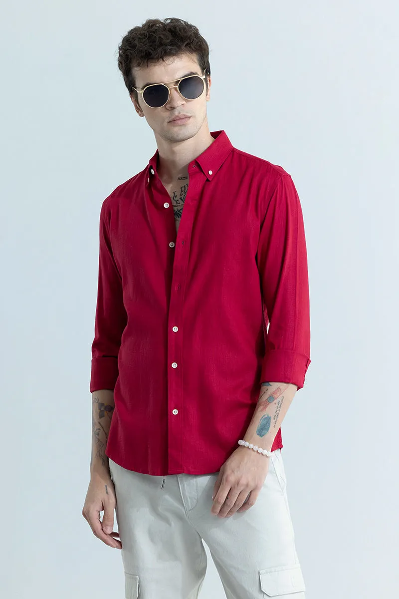 Sleek Style Plain Red Shirt