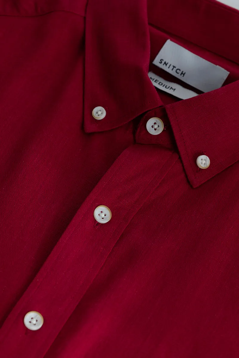 Sleek Style Plain Red Shirt