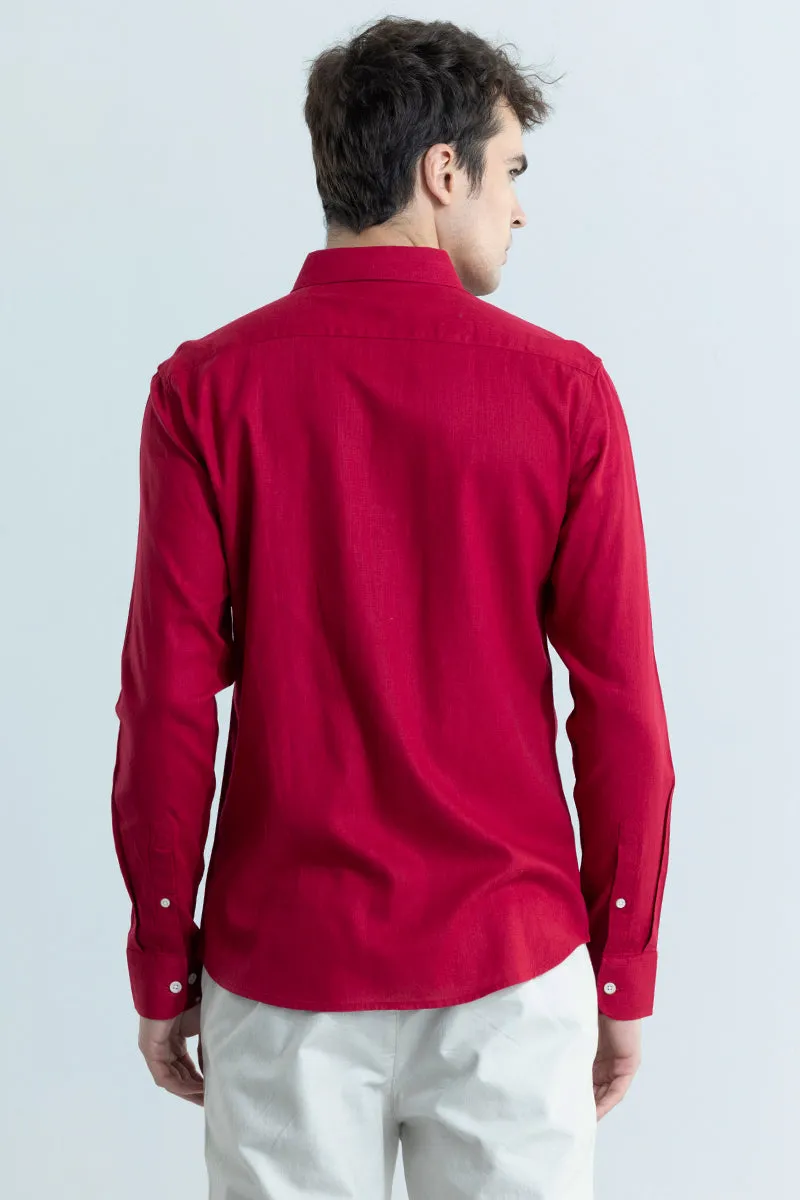 Sleek Style Plain Red Shirt